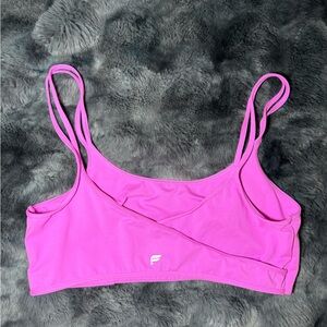 Fabletics PureLuxe Cross-Back Low Impact Bra in Electric Orchid | Size Large